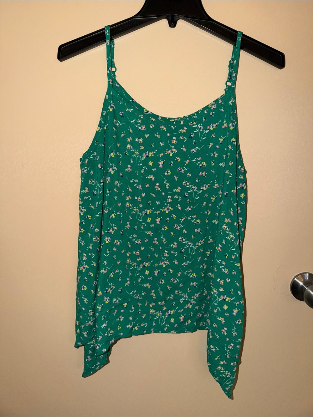Old Navy Green Floral Spaghetti-Strap Camisole